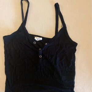 Cotton On Midnight Black Ribbed Slip